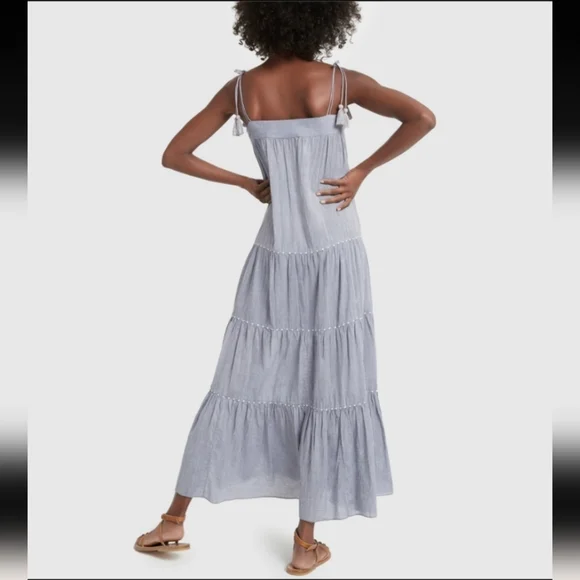 Mykonos Sundress in Blue Chambray from Mirth - Picture 2 of 6